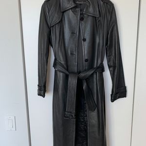 Long leather trench coat from Kenneth Cole